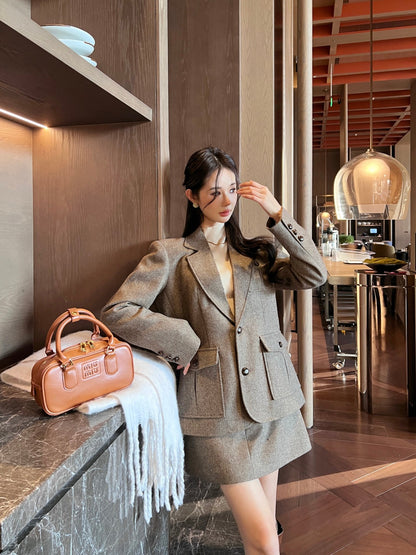 Miu NewHerringbone suit