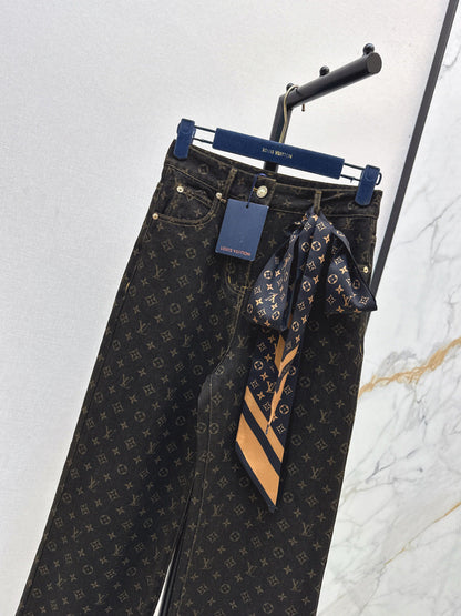 Louis New silk scarf jeans