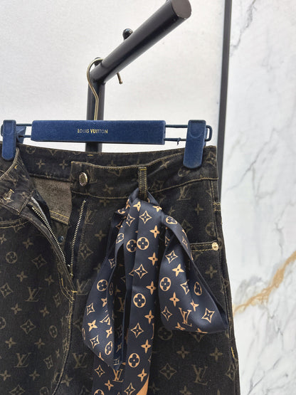 Louis New silk scarf jeans
