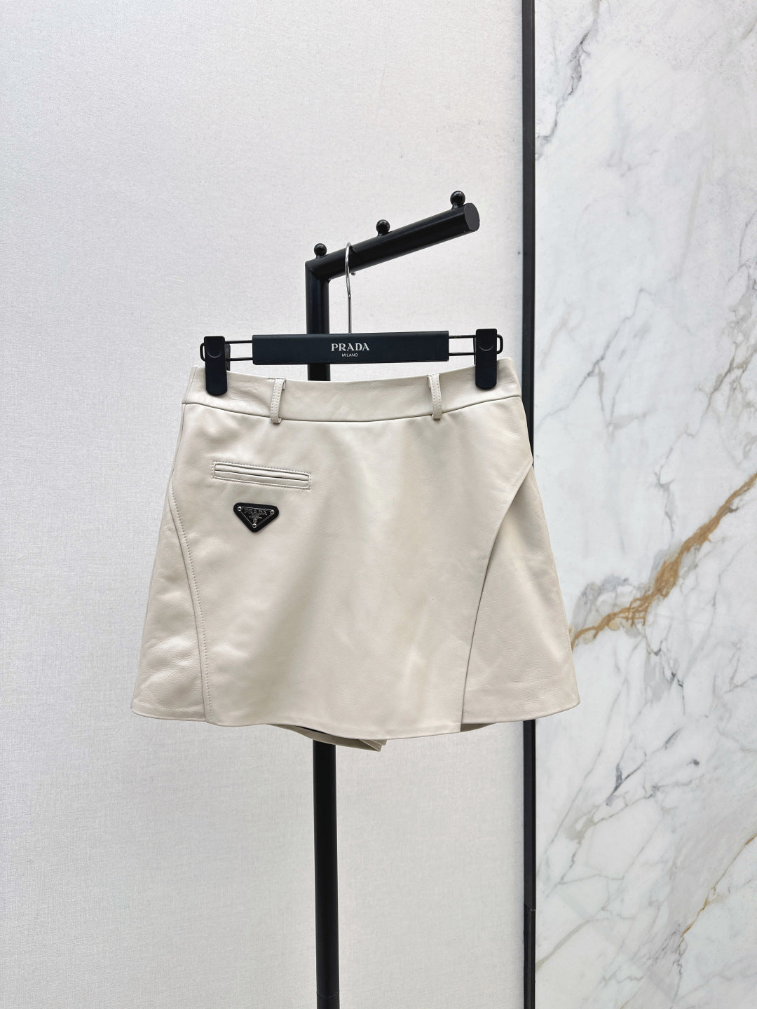 Pra NEW lambskin leather skirt