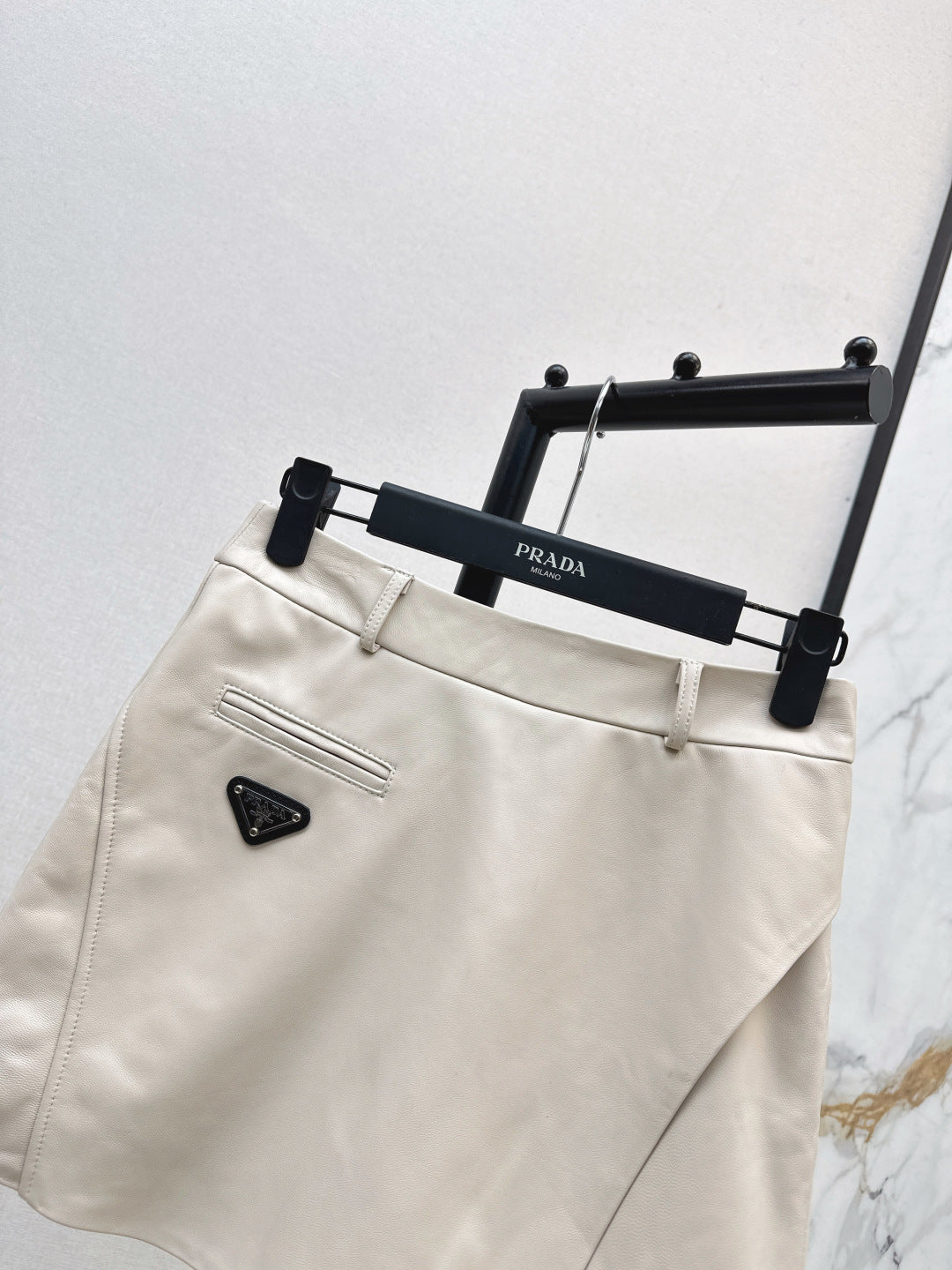 Pra NEW lambskin leather skirt