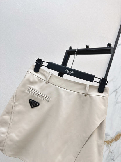 Pra NEW lambskin leather skirt