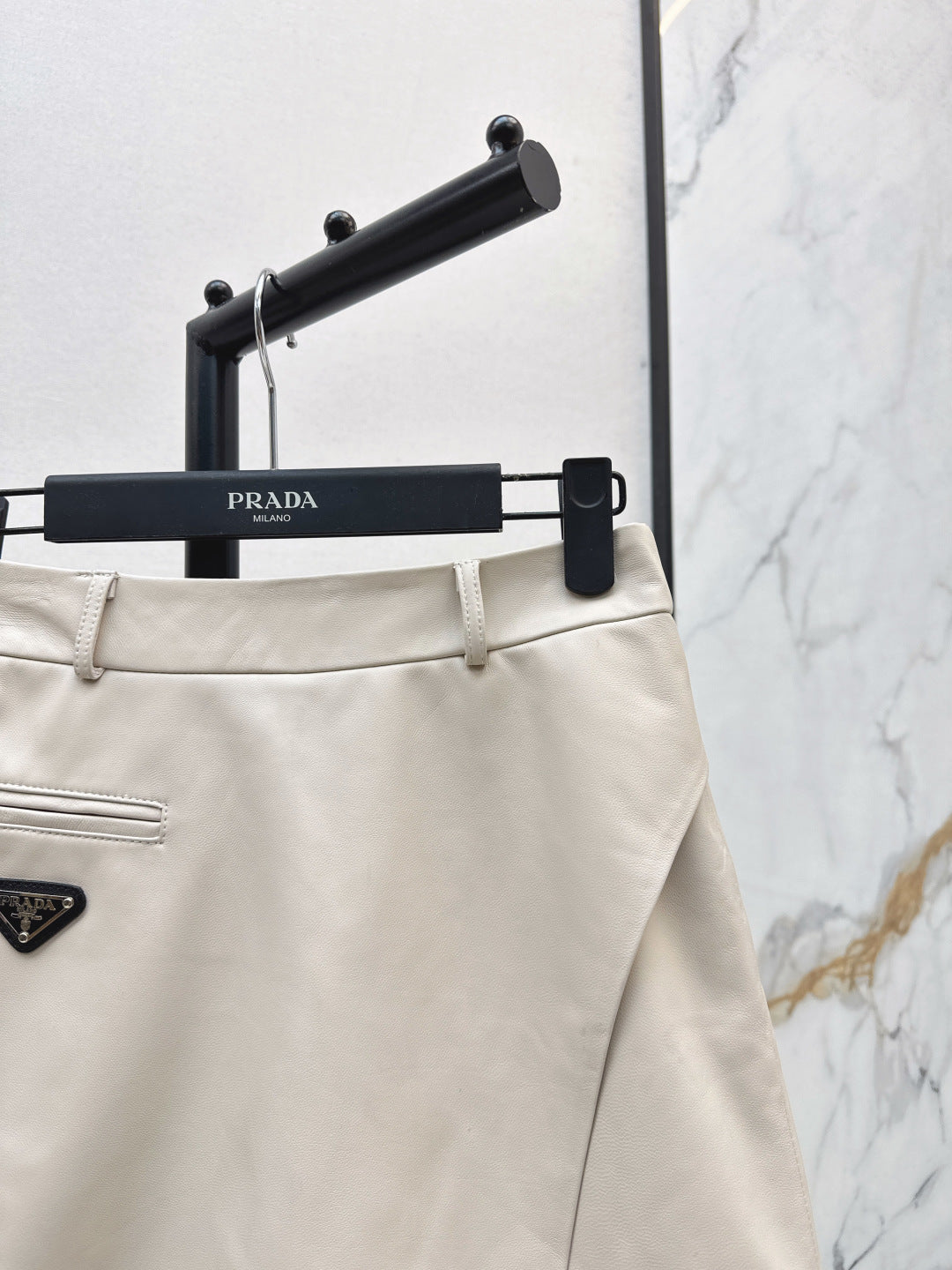 Pra NEW lambskin leather skirt