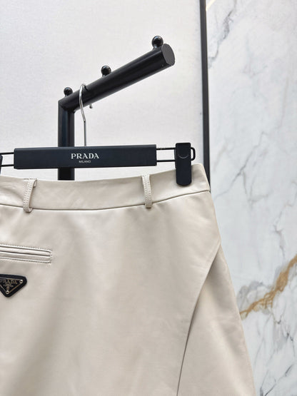 Pra NEW lambskin leather skirt