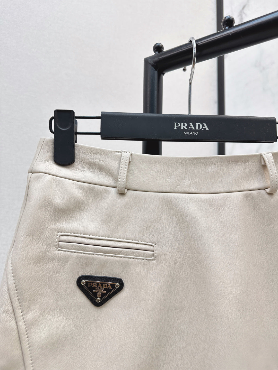 Pra NEW lambskin leather skirt