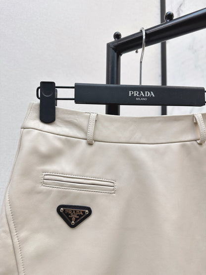 Pra NEW lambskin leather skirt