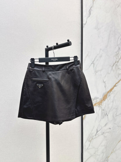 Pra NEW lambskin leather skirt