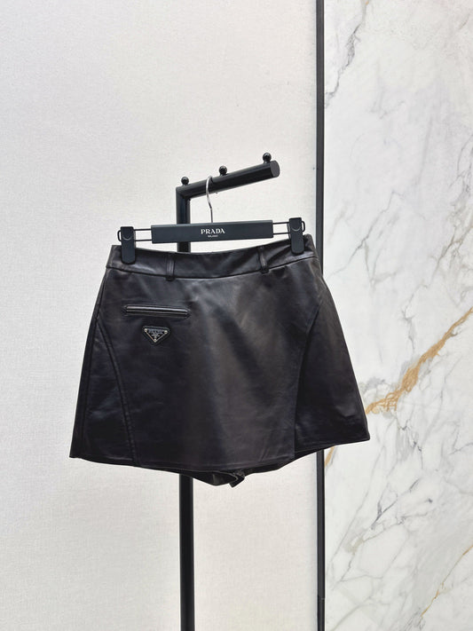 Pra NEW lambskin leather skirt