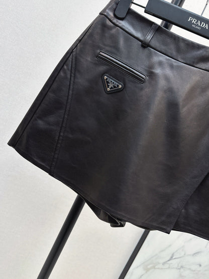 Pra NEW lambskin leather skirt