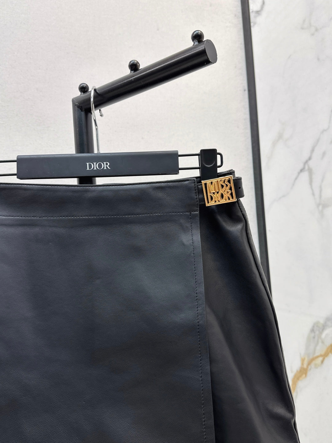 CD NEW lambskin leather skirt