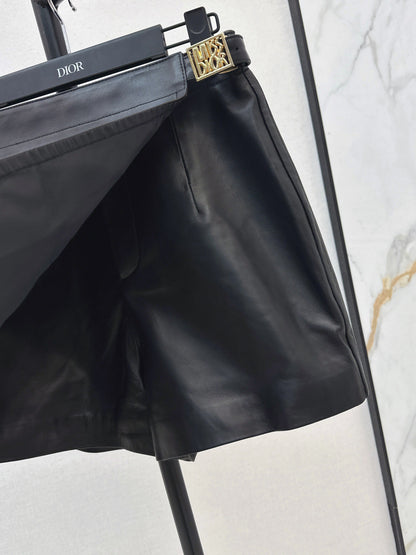 CD NEW lambskin leather skirt
