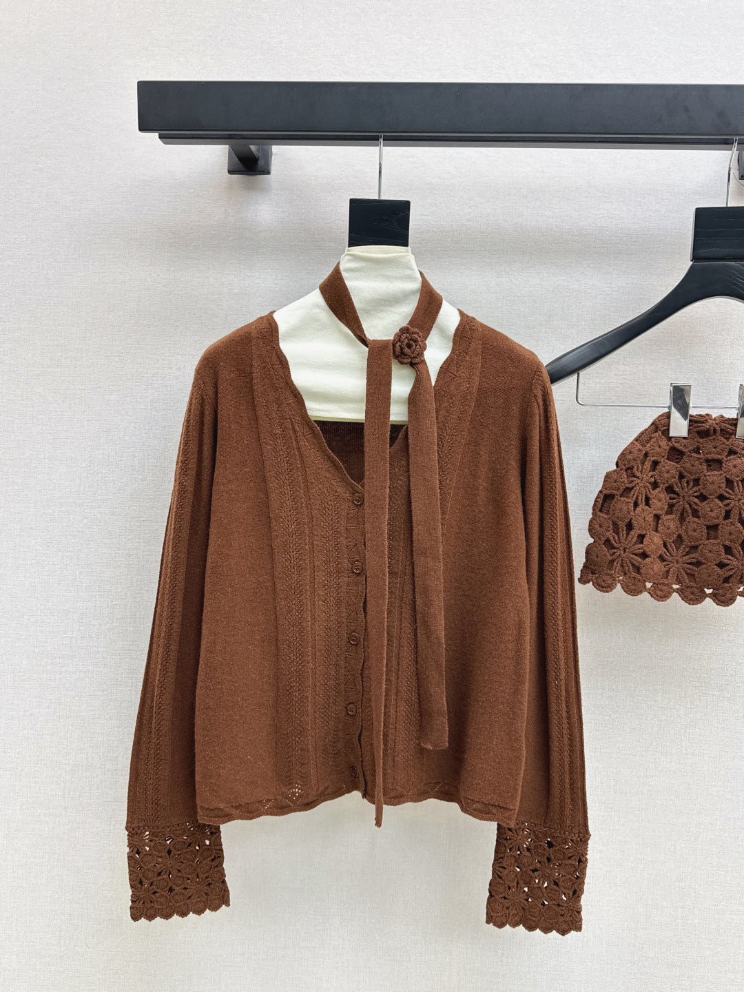 Chan NEW Cardigan + knitted hat