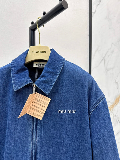 Miu NEW lapel denim jacket