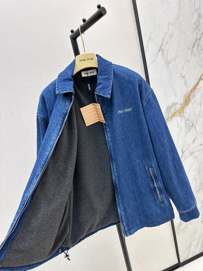 Miu NEW lapel denim jacket