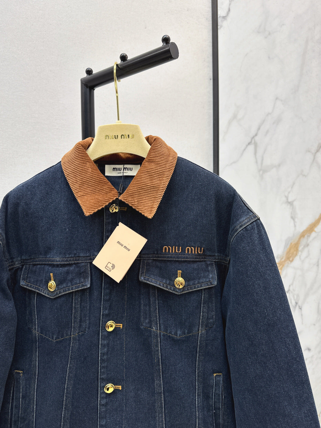 Miu NEW Denim cotton jacket