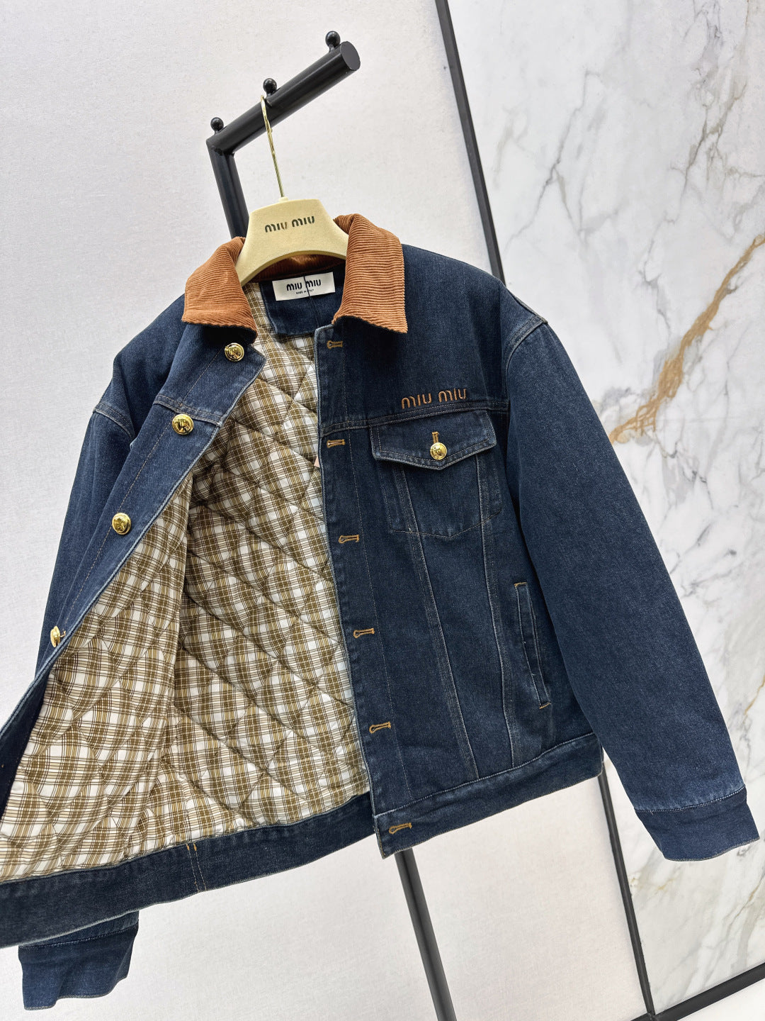 Miu NEW Denim cotton jacket