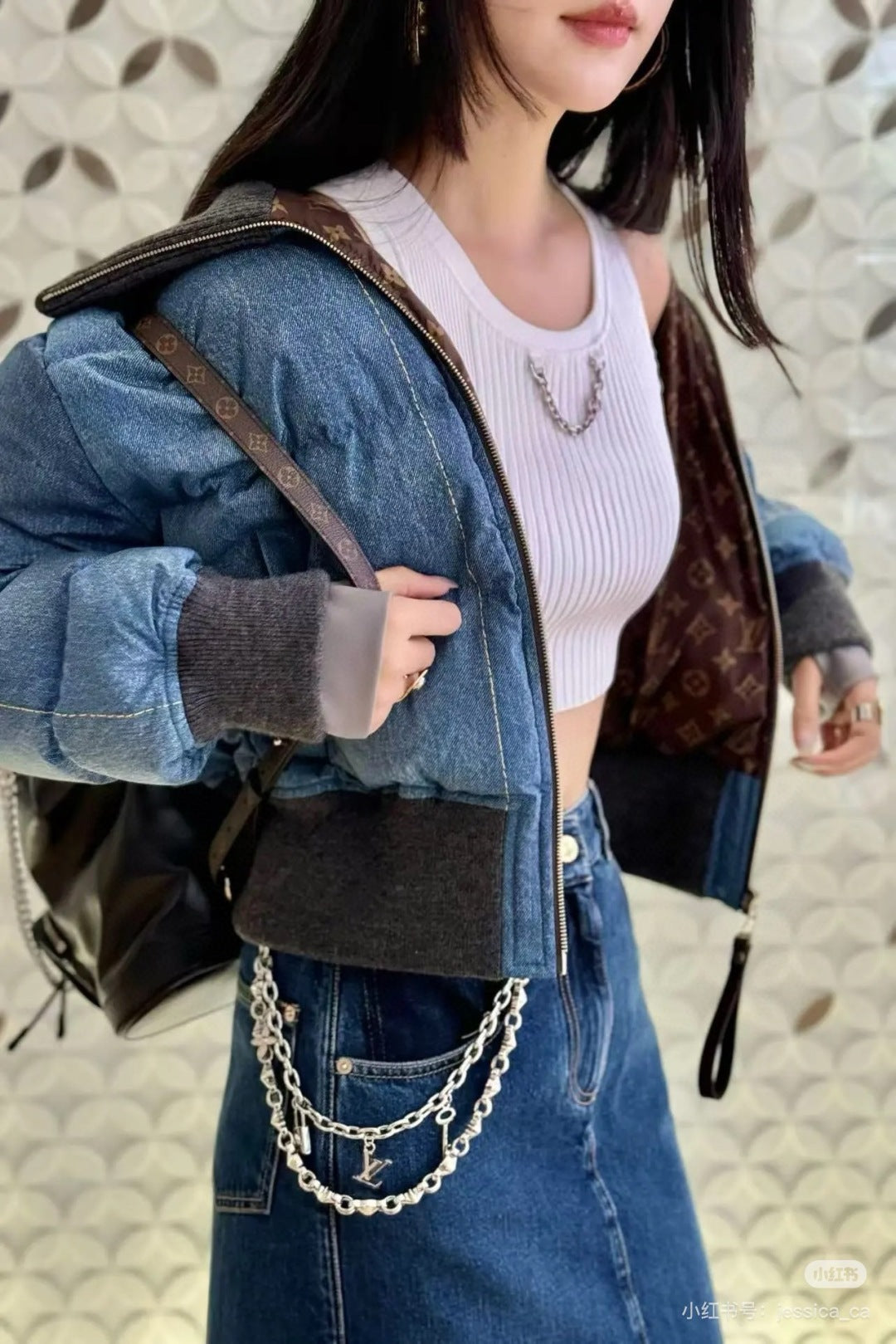 Louis NEW denim down jacket