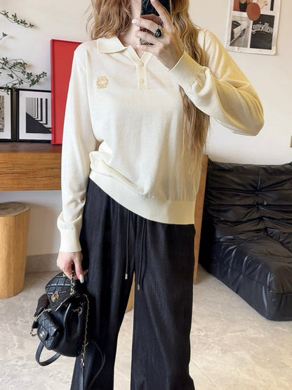 Loe NEW Embroidered wool sweater