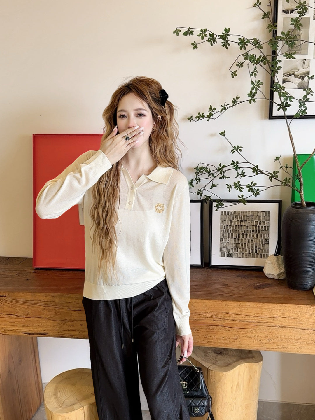 Loe NEW Embroidered wool sweater