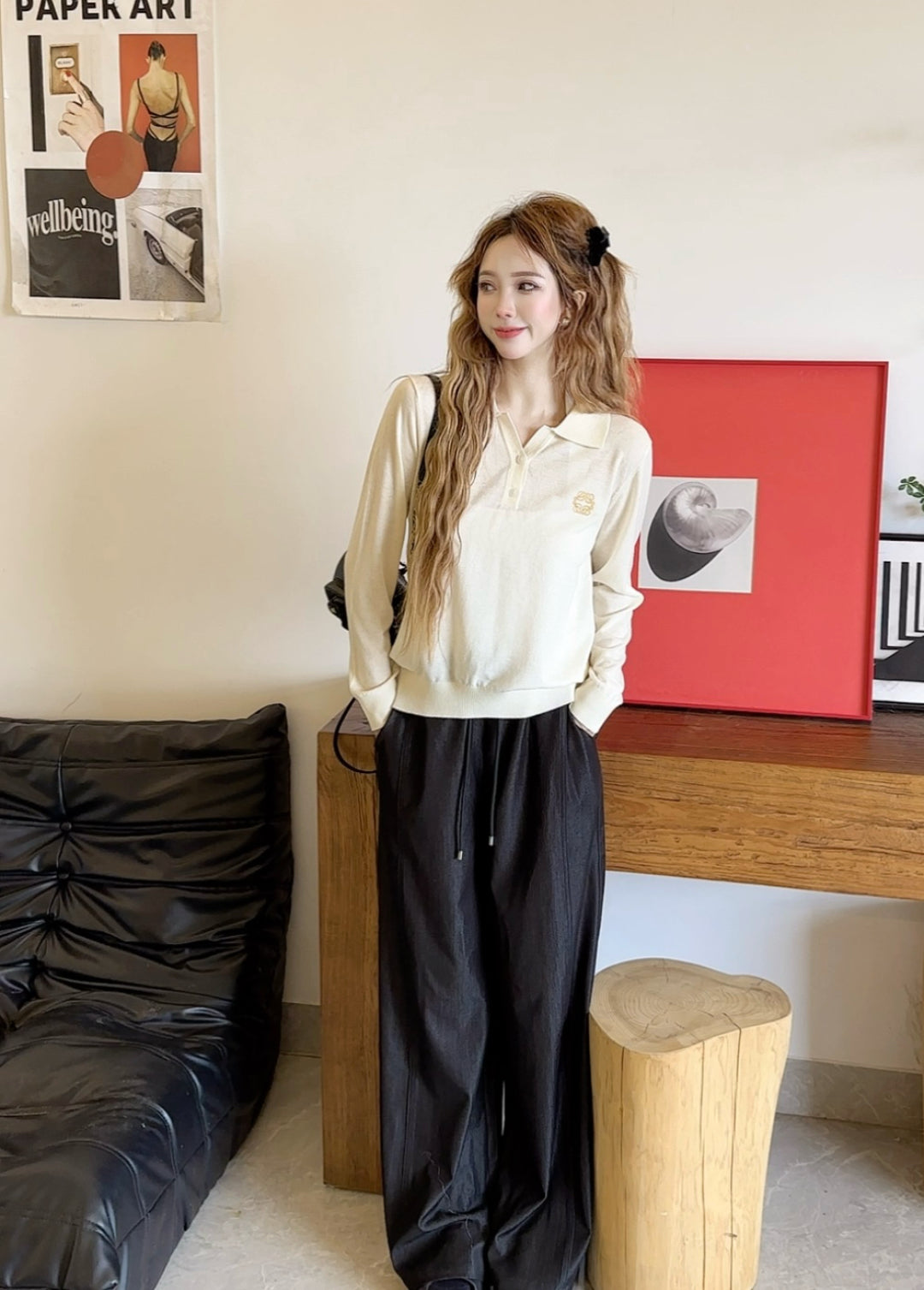 Loe NEW Embroidered wool sweater