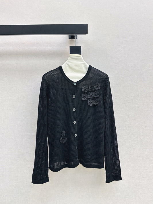 Chan NEW floral embellished cardigan