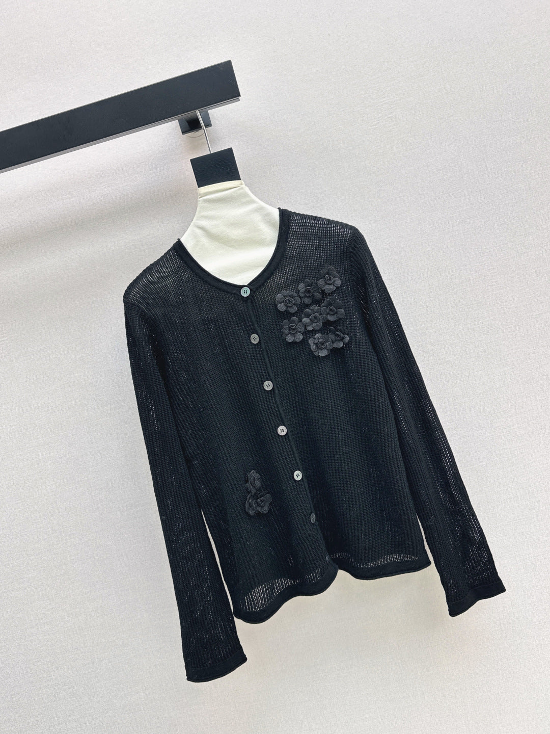 Chan NEW floral embellished cardigan