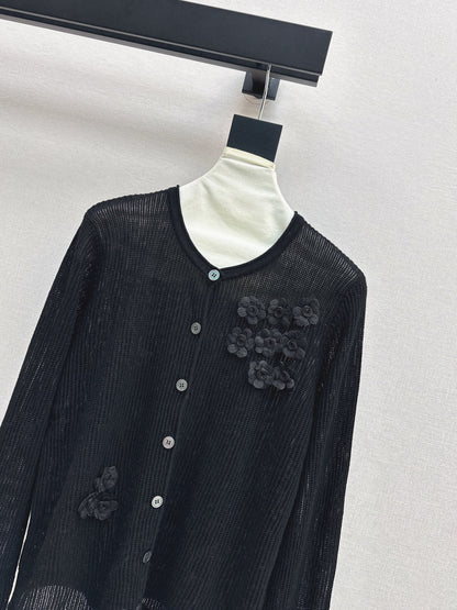Chan NEW floral embellished cardigan