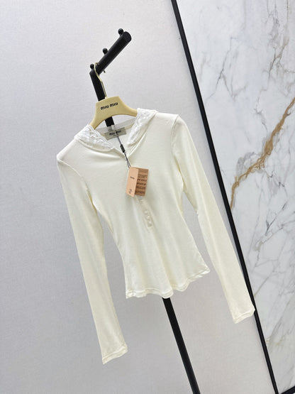 Miu NEW Hooded bottoming shirt