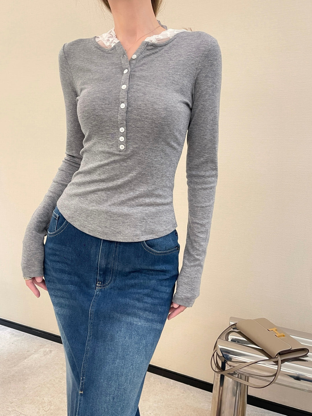 Miu NEW Hooded bottoming shirt