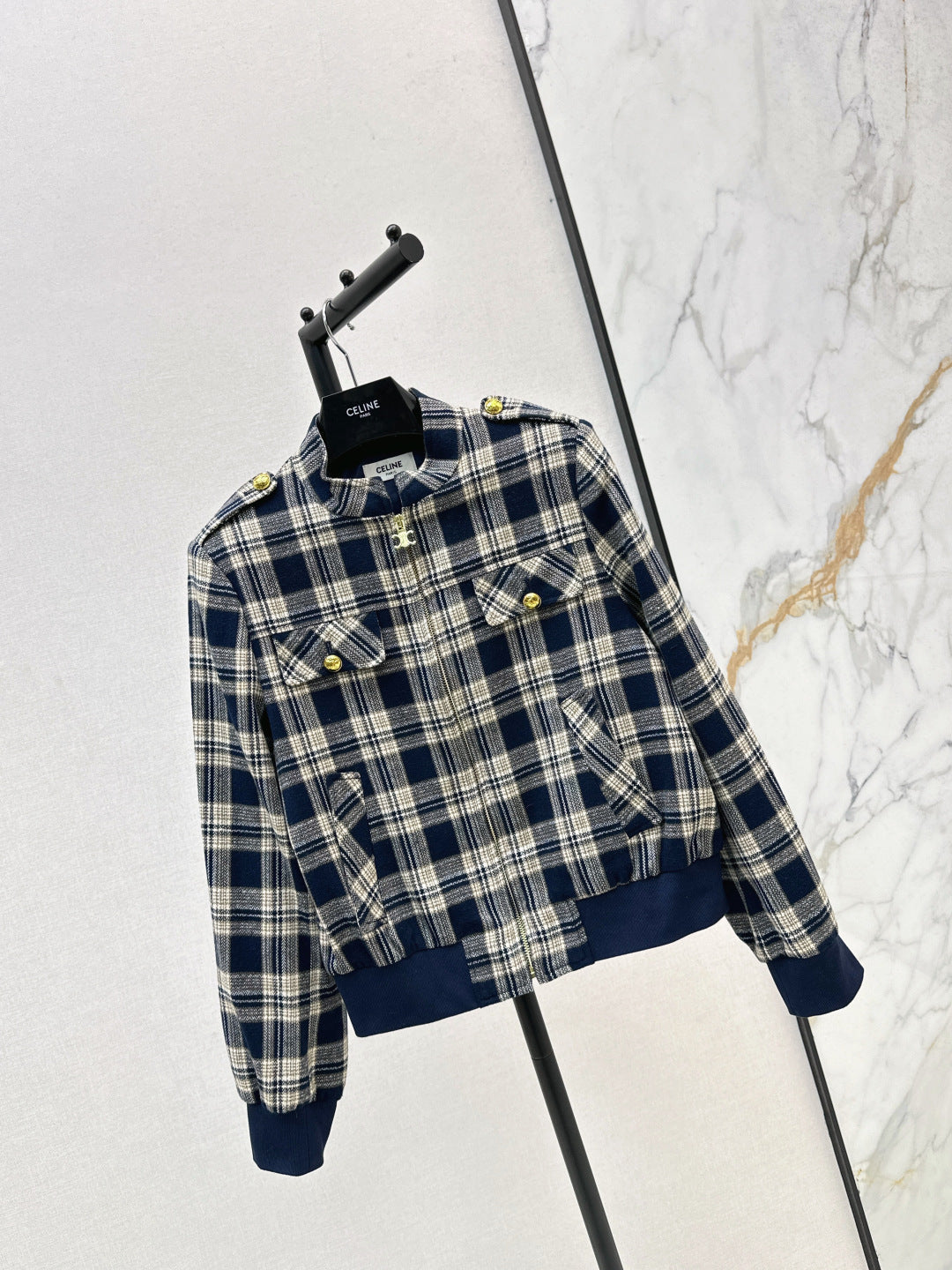 Ce1i NEW plaid coat
