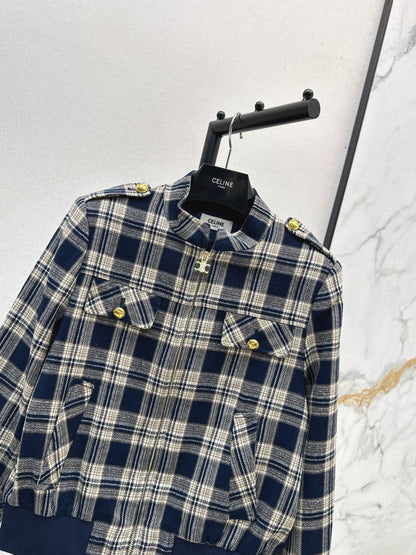 Ce1i NEW plaid coat