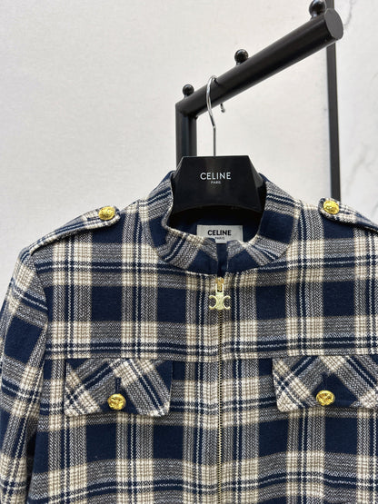 Ce1i NEW plaid coat