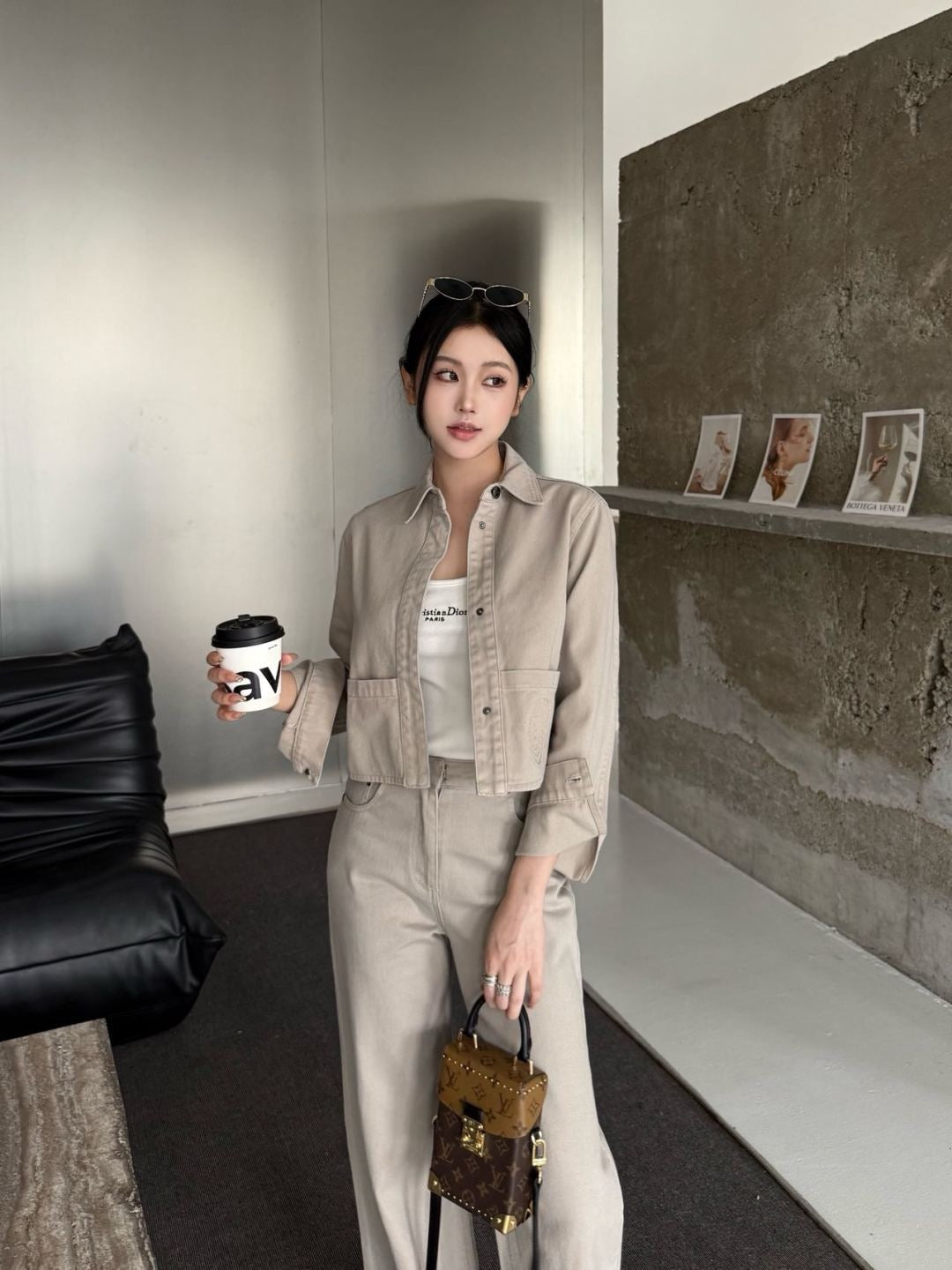 Fend NEW Cropped denim jacket