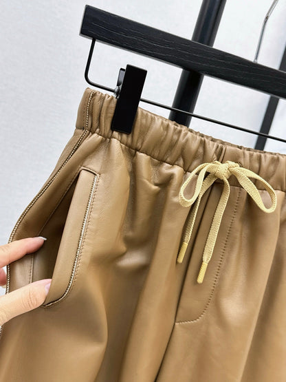 Brun NEW  leather pants