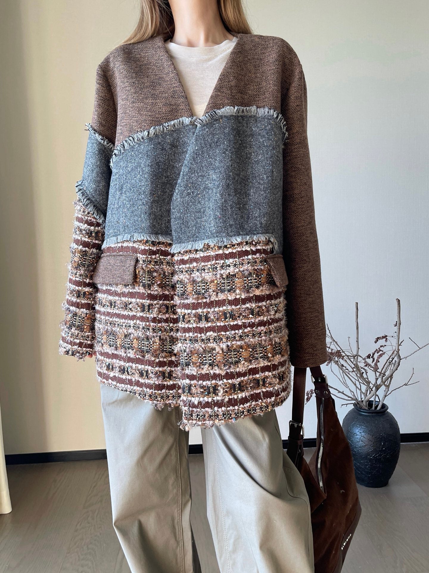 25Ss NEW woven blazer