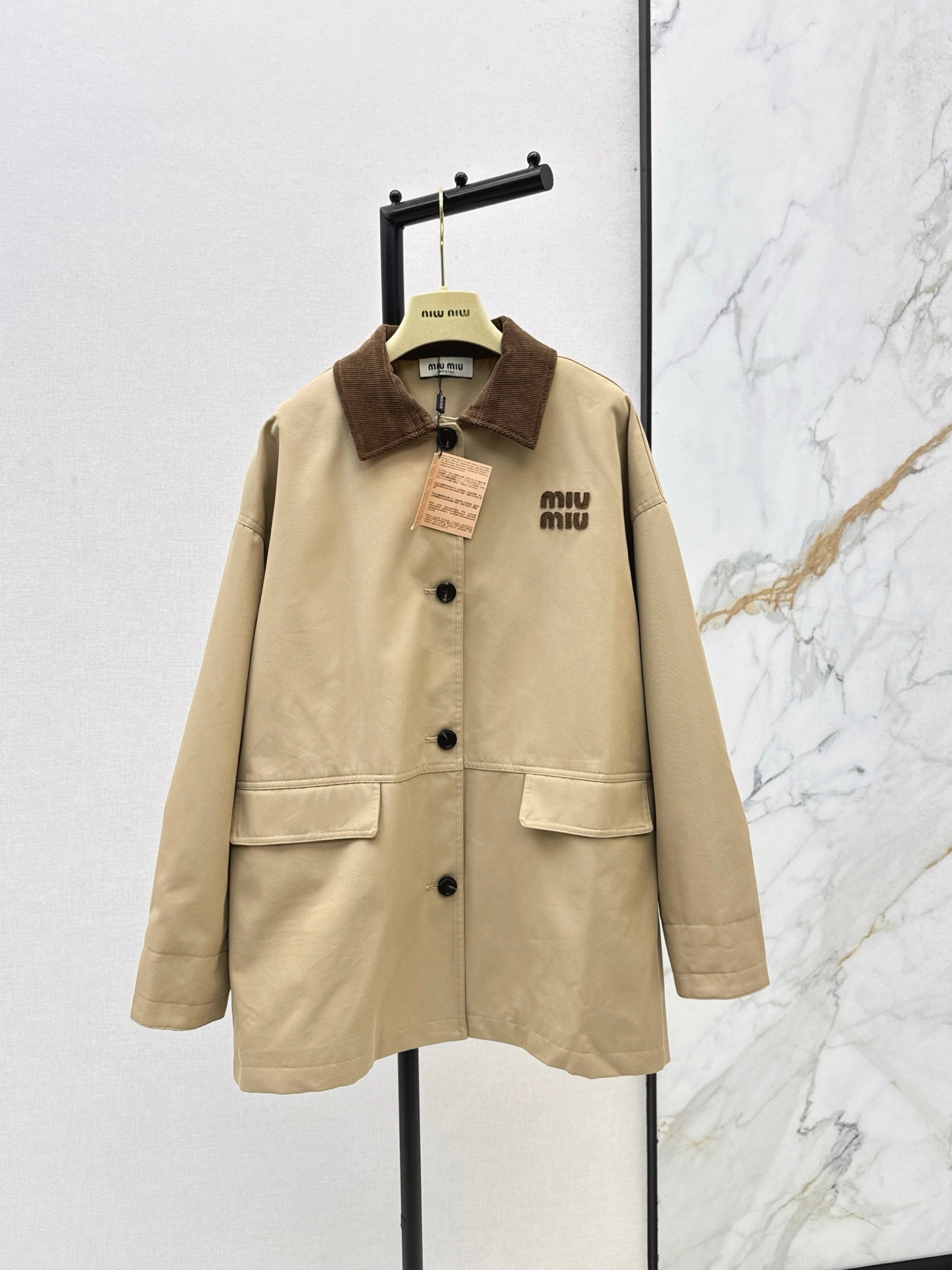 Miu NEW letter trench coat