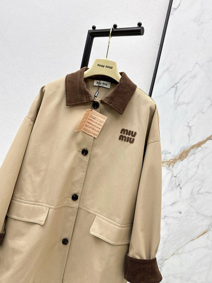 Miu NEW letter trench coat