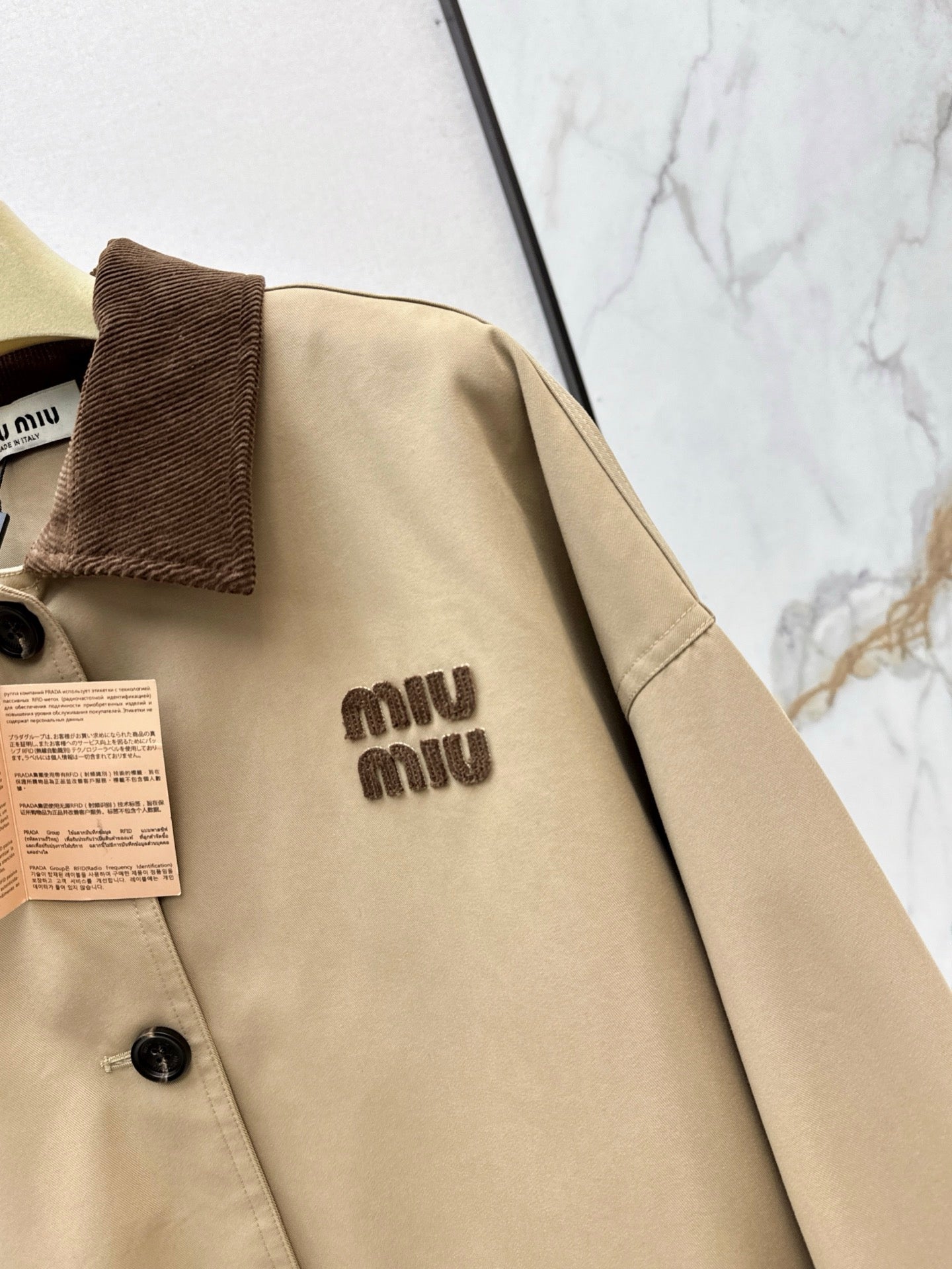 Miu NEW letter trench coat