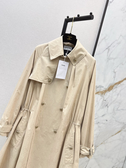 Chan NEW jacquard trench coat