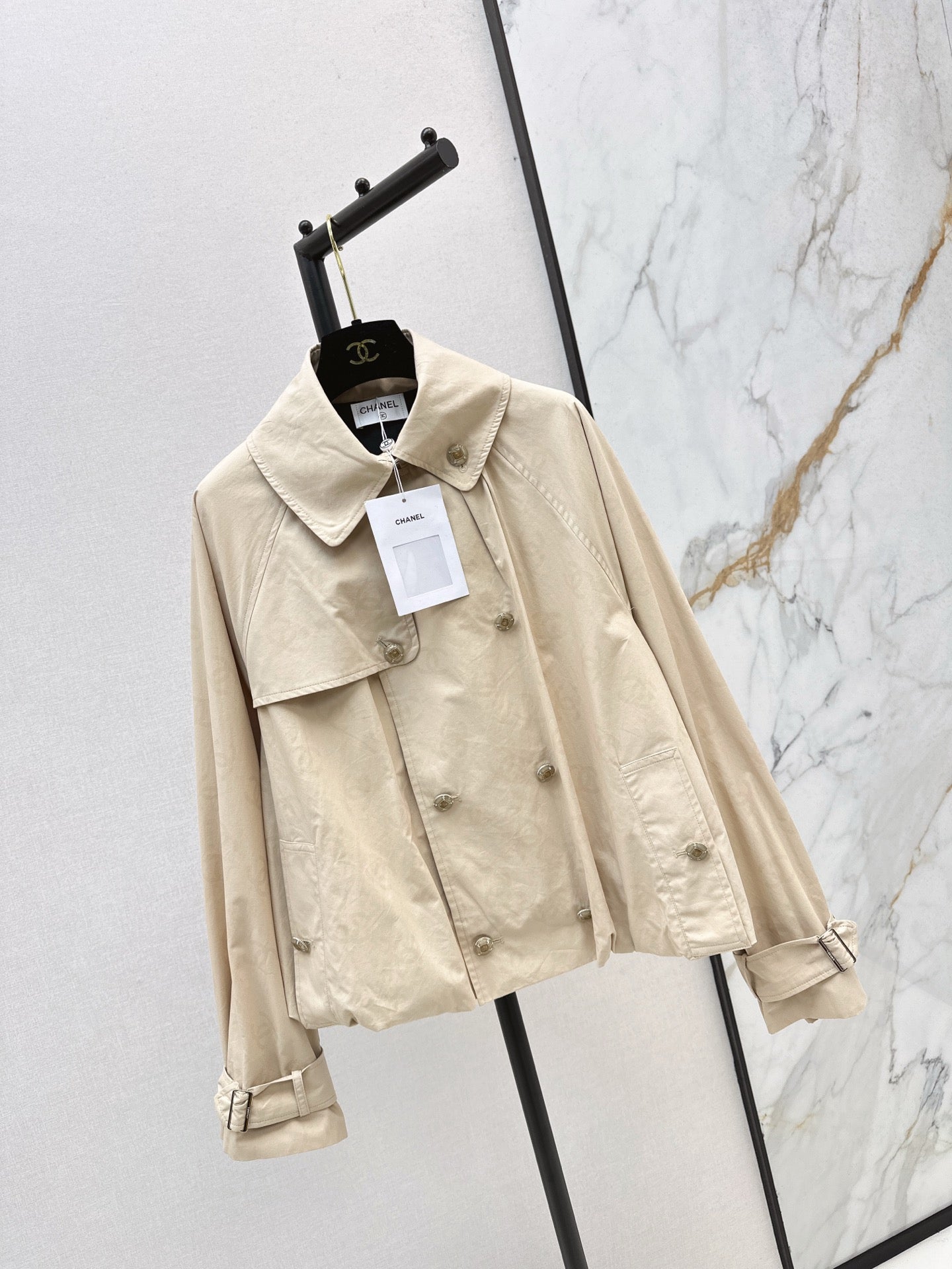 Chan NEW jacquard trench coat