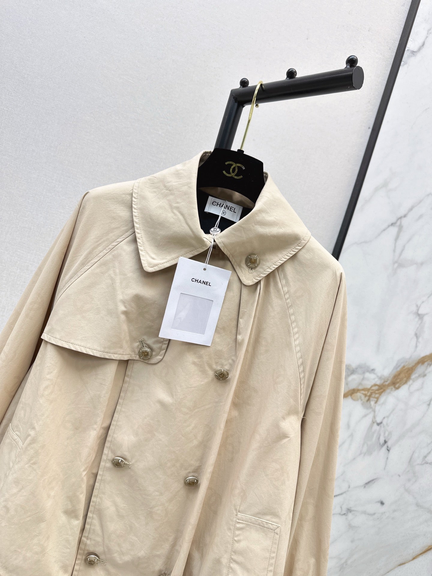 Chan NEW jacquard trench coat