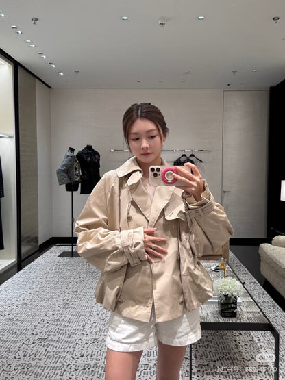 Chan NEW jacquard trench coat