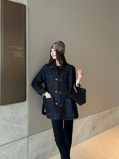 Loro NEW drawstring denim jacket