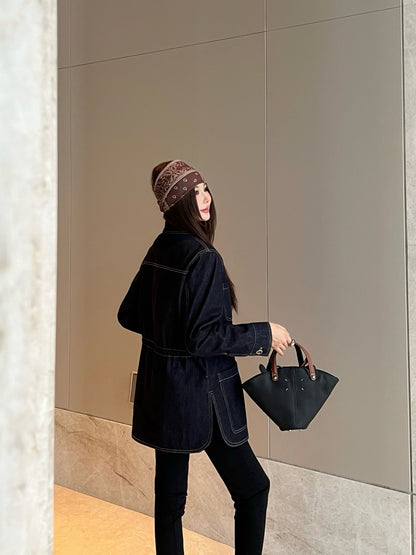 Loro NEW drawstring denim jacket