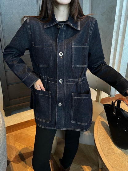 Loro NEW drawstring denim jacket