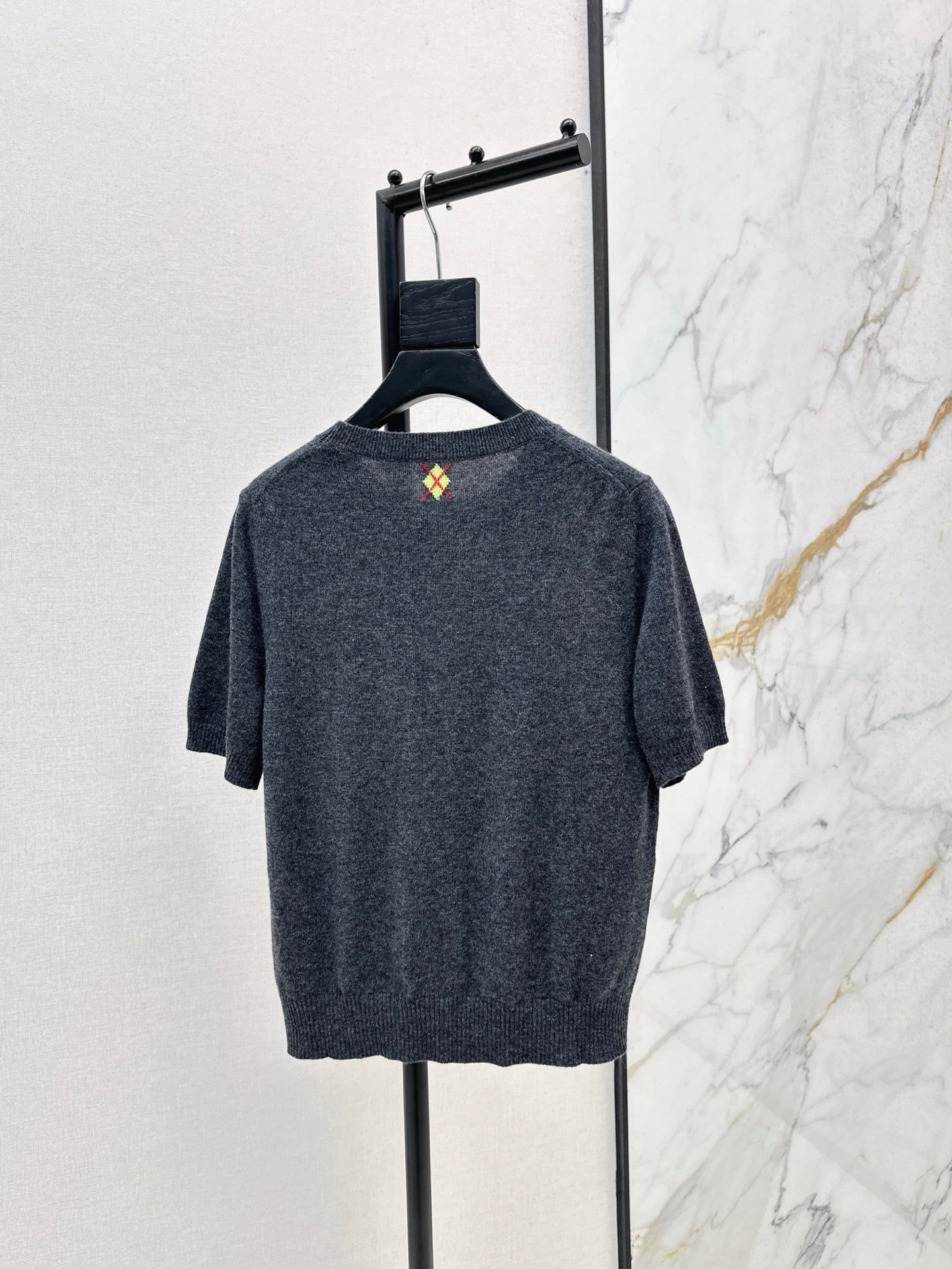 ER NEW Short-sleeved cashmere sweater