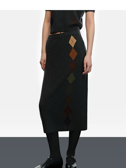 ER NEW Cashmere long skirt