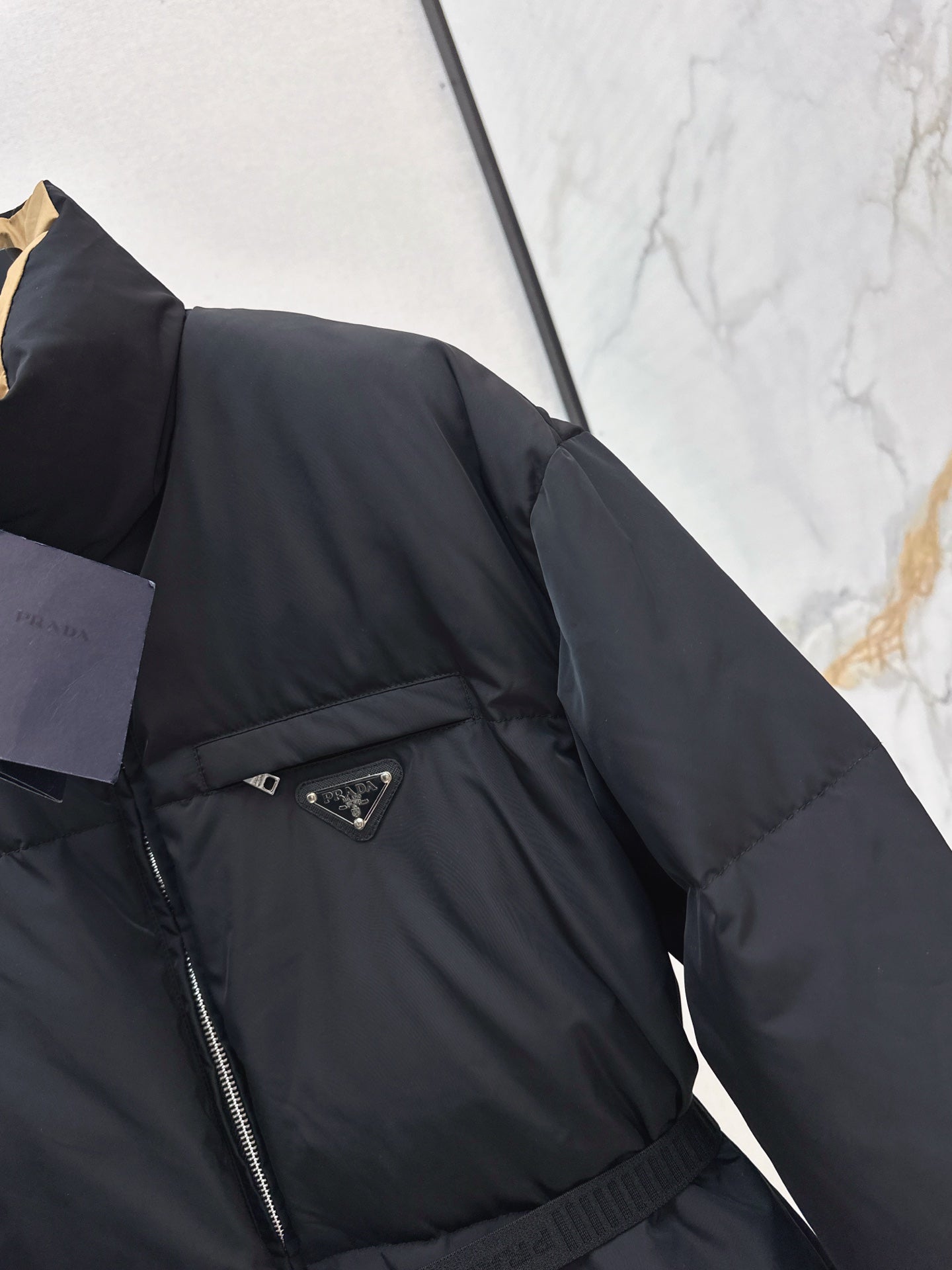 Pra NEW Down jacket with a belt