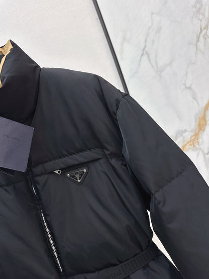 Pra NEW Down jacket with a belt