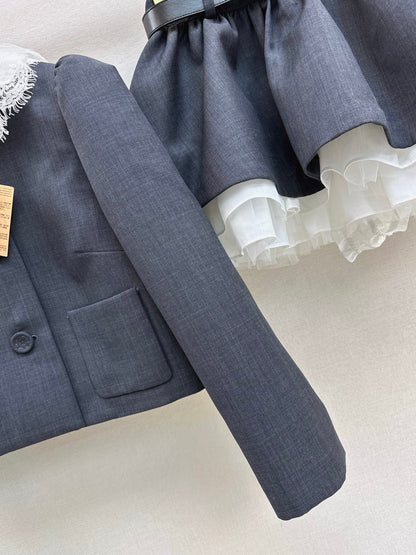 Miu NEW Lace sequin suit